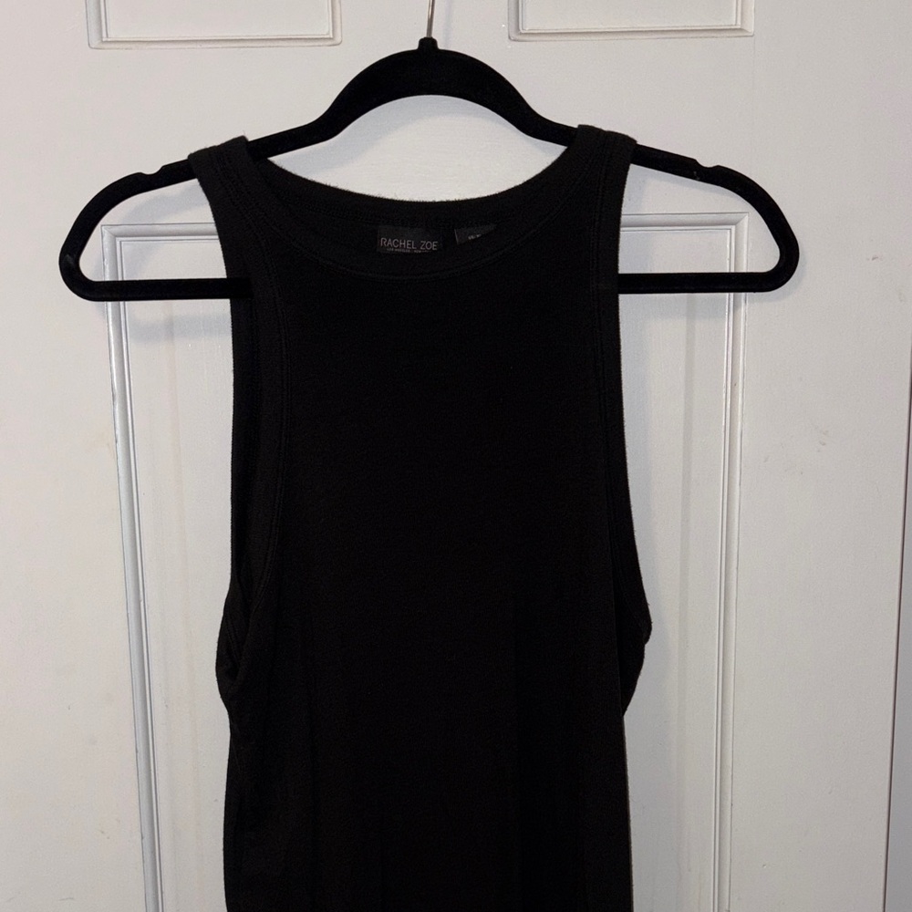Women's High Neck Cotton Ribbed Sleeveless Top